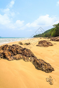 亚洲人海洋树木泰国清洪赛里海滩图片