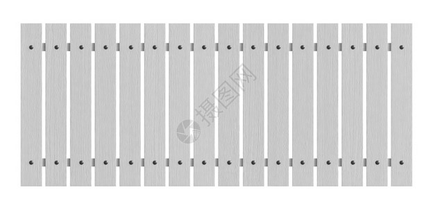 3d由白色背景隔离的木栅栏成形农场材制的图片