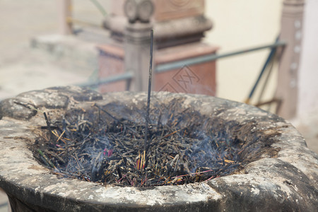 旅游行寺庙印度北方邦瓦拉纳西Sarnath寺的Incense图片