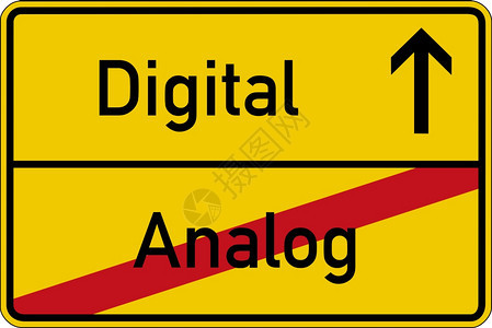 德国道路标志上模拟和数字的德文词语数字的图片