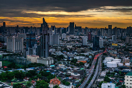 曼谷城市夜景图片