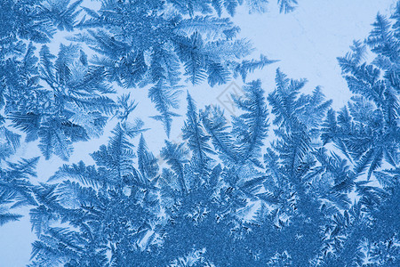 高清背景图片雪冰关闭玻璃上的霜模式冬天高清背景图片裸雪冰冷效概念