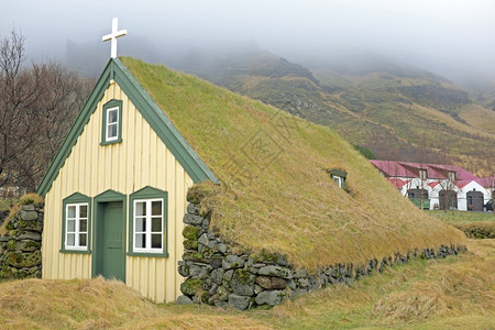 叉建筑的宗教冰岛农村传统地的冰地图片