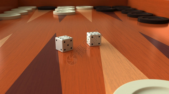 运气双陆棋游戏板三维化黑色的竞赛图片