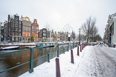阿姆斯特丹的雪景图片