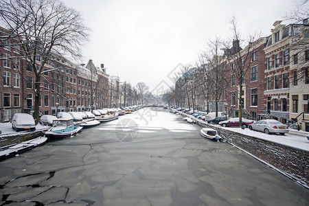 阿姆斯特丹的雪景图片