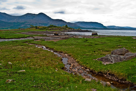 旅行自然苏格兰中部美丽的乡村风景苏格兰的美丽景色在苏格兰的中心丘陵图片