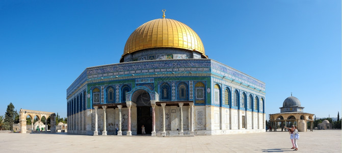 以色列耶路撒冷圣殿山的岩石圆顶建筑图片