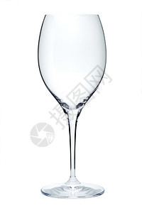 斯克莱兹涅夫半透明剪下清空的葡萄酒杯孤立在白色背景上图片