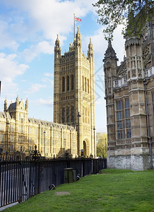 白天议会众院和联合王国伦敦威斯敏特修道院英国的老图片