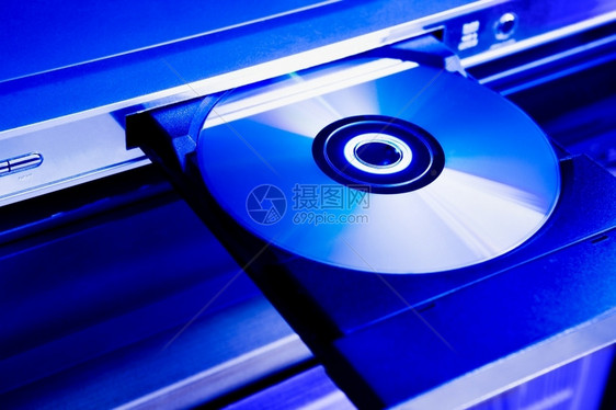技术视频dvd玩家托盘上的DVD盘片一种图片