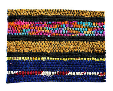 手工编织的羊毛地毯结构体五彩缤纷质地图片