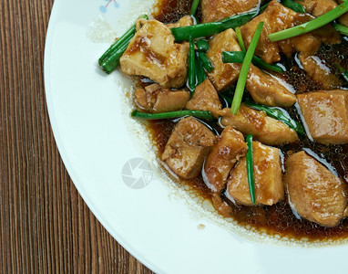 食物画蒙古鸡肉美国风格的中鸡肉炒饭制作方法由蒙古传统烹饪方式抽调以中餐煮熟方法制成油炸图片