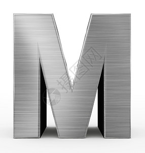 M3d白色上隔离的金属3D字体阴影渲染图片