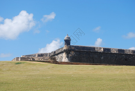塔波多黎各旧圣胡安卡斯蒂略费利佩德尔莫罗的历史景观驻军图片
