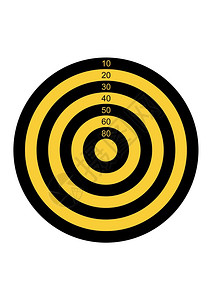 黄色的靶心示意图目标符号指范围图片素材