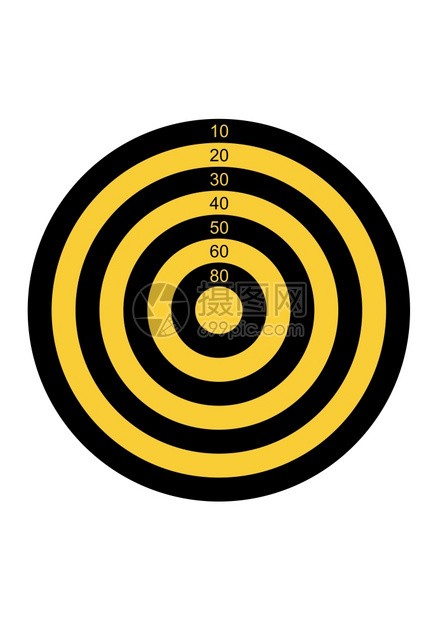 黄色的靶心示意图目标符号指范围图片