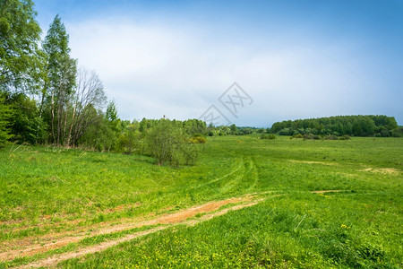 俄罗斯伊凡诺沃州圣迈克尔村附近美丽的春天风景位于俄罗斯伊万诺沃州圣迈克尔村附近庄英石蓝色的图片