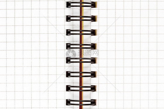 学习关闭带有图形纸的螺旋笔记本一种空的图片