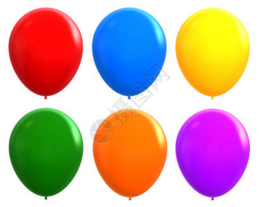 气球3d由不同颜色的方制成有红的图片