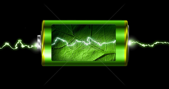 碱孤立的开放绿色能源电池火花活力的图片