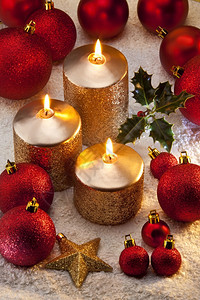 圣诞节装饰蜡烛图片