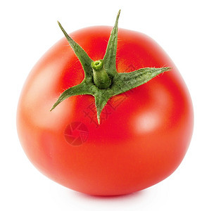 白背景孤立的明亮成熟西红柿色蔬菜有机图片