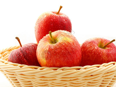 篮子里的红苹果背景图片