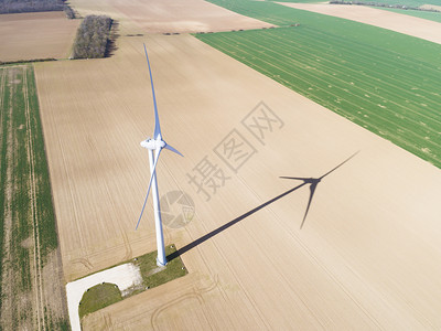 电景观欧洲法国卢瓦尔中心EureetLouirGommerville的风力涡轮机图片