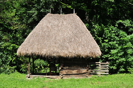 Romanania族裔博物馆木屋建筑结构旅行顶木头图片