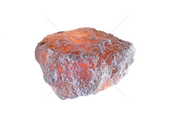 岩石盐密闭孤立在白色背景上香料结晶肮脏的图片