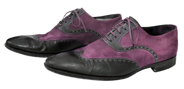 牛皮男人紫色子真皮鞋的图片