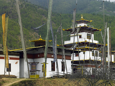 艾伦一种旅游不丹王国廷布附近的佛教宗寺修道院图片
