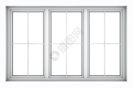 外部的住宅3d将白色背景隔离的塑料窗框转换成架图片