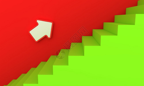 厚的象征电脑绿色楼梯和红墙图片