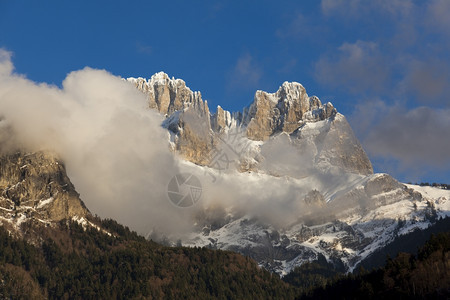 雪山和森林图片