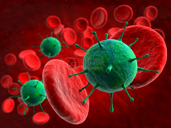 3d本底和红血细胞的3d变异攻击生物疾病图片