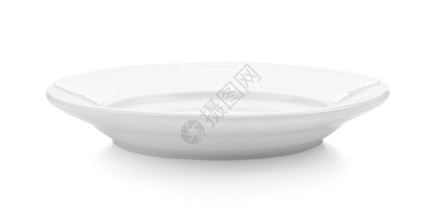厨房白底陶瓷板圆形的餐厅图片