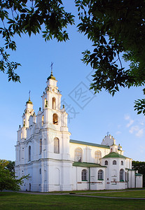 正统信仰白俄罗斯波洛茨克东正教圣索菲亚堂英石背景图片
