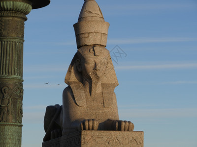花岗岩著名的天埃及狮身人面像法老阿门霍特普图片