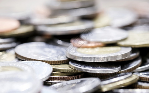 宏泰铢硬币背景金融铜储蓄图片