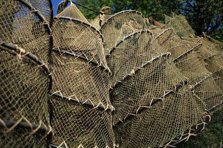 老的干渔网燥码头图片