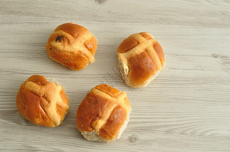 复活节热十字面包叉食物甜点图片