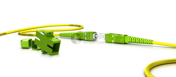 插头绳索连接器白色背景上贴近一个光纤孔径白色背景上的光纤孔径图片