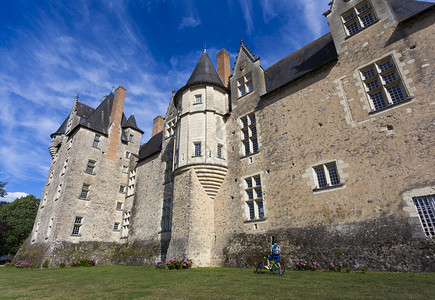 法国萨尔特BaugA城堡法国卢瓦尔工资公司建造塔老的图片