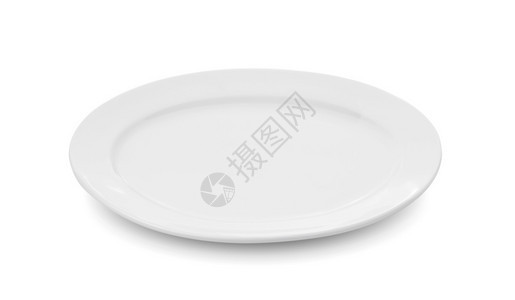 晚餐白色背景板陶瓷圆圈图片