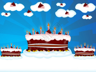 一种生日蛋糕的插图Name甜点庆祝图片