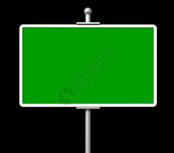 使成为黑色的木板3d黑色背景的空白绿标志被禁用图片