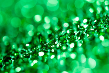 明亮的抽象绿色bokeh圣诞节装饰背景散模糊图片