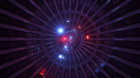 科幻背景灯光效果时空穿梭隧道图片